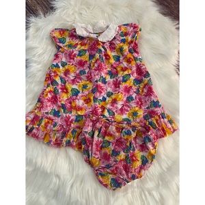 Girls Ralph Lauren dress with matching  diaper cover size 6 month.